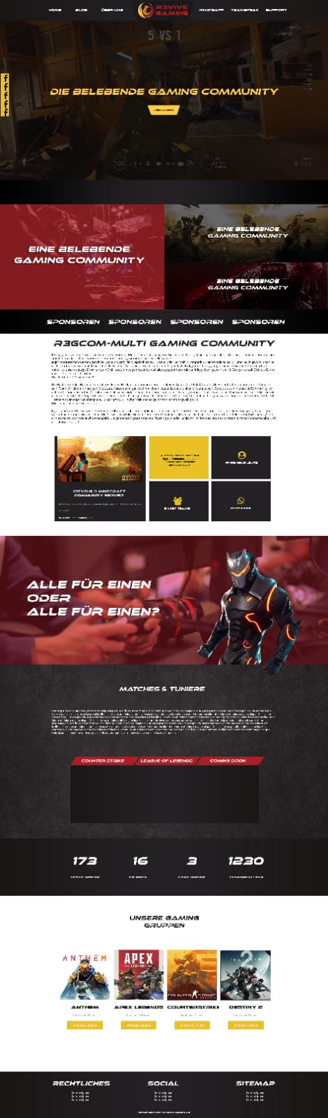 Gaming Homepage R3vive Gaming — Bild 2